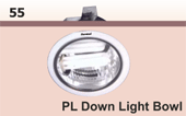 CFL Downlight range lighting luminaires, PL Down Light Bowl with single & open copper ballast, DDLB 1X9 Watt PL,2X9 Watt PL,1X13 Watt PL, 1X18 Watt PL,2X13 Watt PL & 2X18 Watt PL, Shital Electric Co - Authorised Dealer Supplier, Mumbai, India