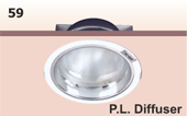Image - Lighting luminaires for CFL Downlight - P L diffuser with glass and open copper ballast available in DDF 1X13 / 18  Watt PL, DDF 2X13 / 18 Watt PL - Dealer & Supplier, Shital, Mumbai